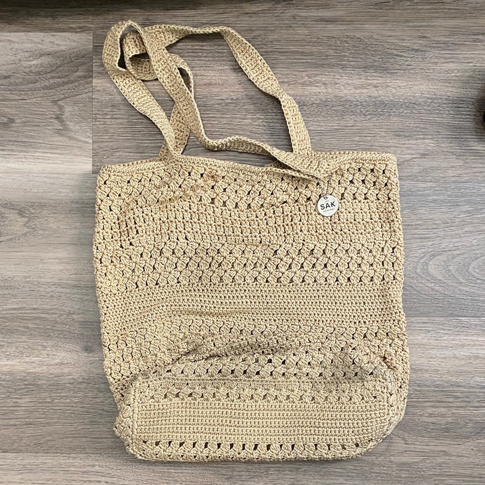 The Sak Beige Crochet Tote